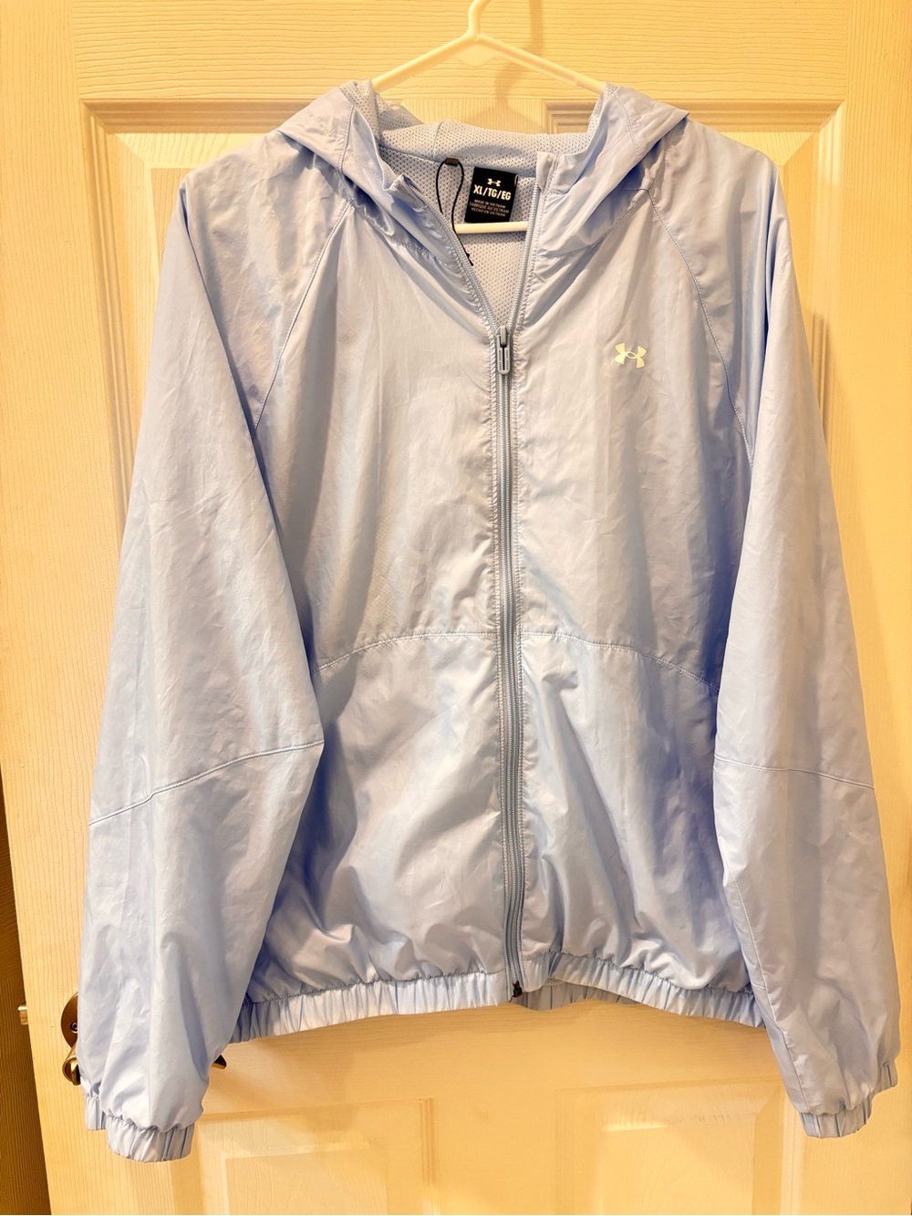 Under Armour Light Blue Lightweight Hooded Windbreaker Jacket